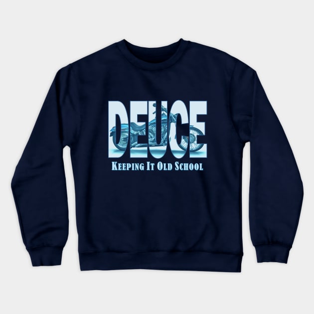 Deuce Motorcycle Artwork Crewneck Sweatshirt by Bizb